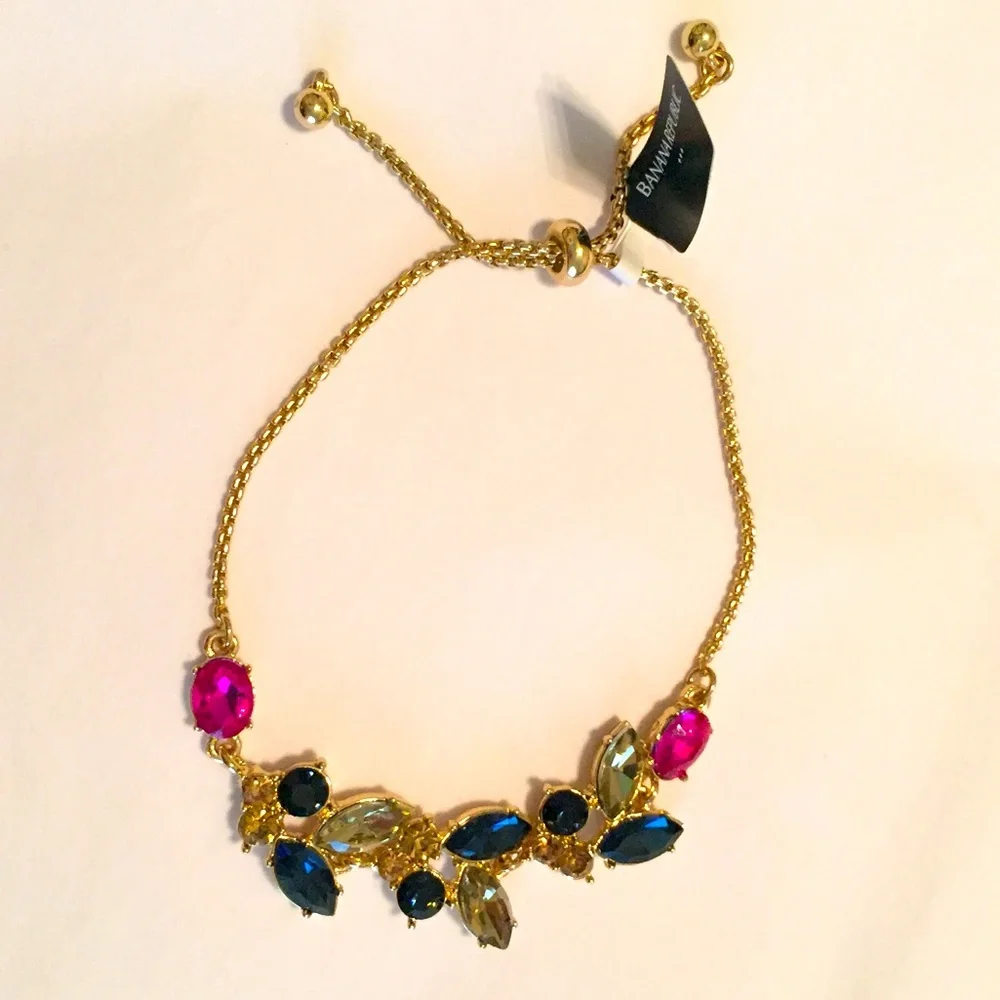 Banana Republic gemstone & gold tone bracelet
